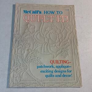 vintage book How to Quilt It McCalls instructions patterns lessons quilting